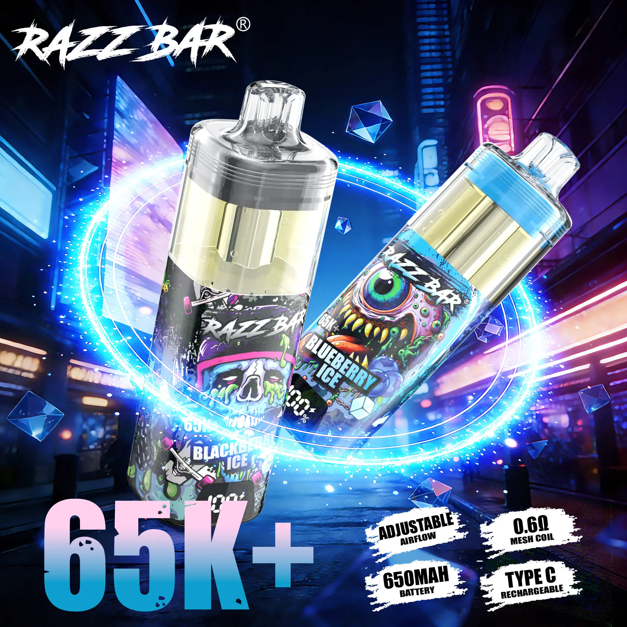 Razz Bar 65000 Puffs - Eu vape wholesale